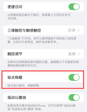 新晃苹果授权维修站分享iPhone轻点无法唤醒怎么办 