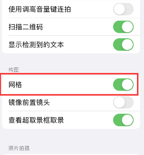 新晃苹果手机维修网点分享iPhone如何开启九宫格构图功能 