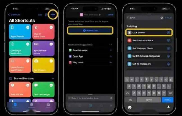 新晃苹果14锁屏维修店分享iPhone14升级iOS16.4后如何创建锁屏快捷方式 